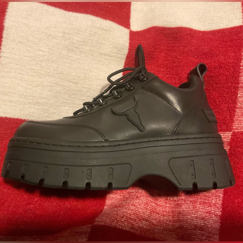 Leather Lux Platform Sneaker